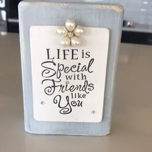 Hand painted wood plaque